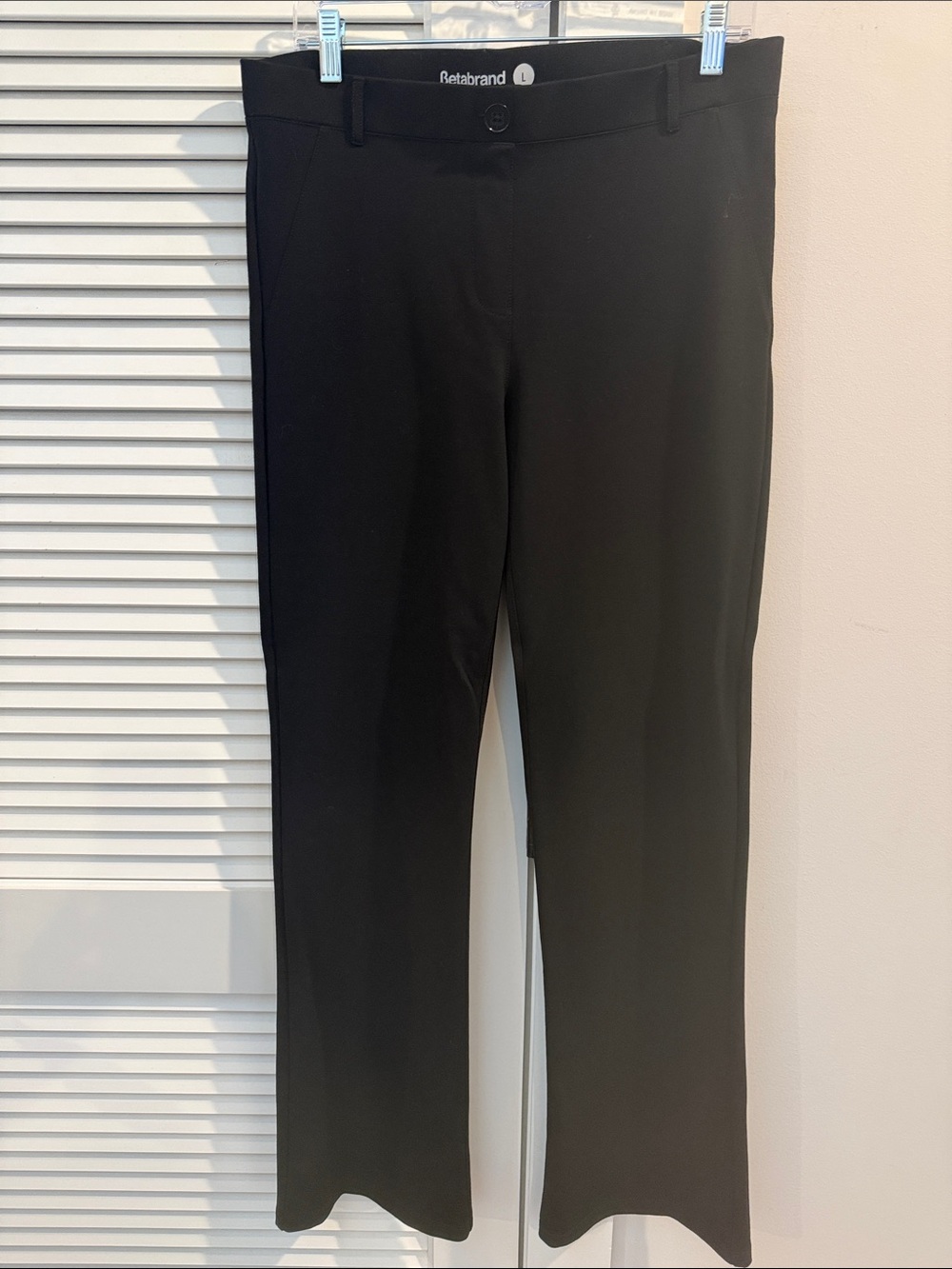 Betabrand Black Boot-Cut Dress Pants